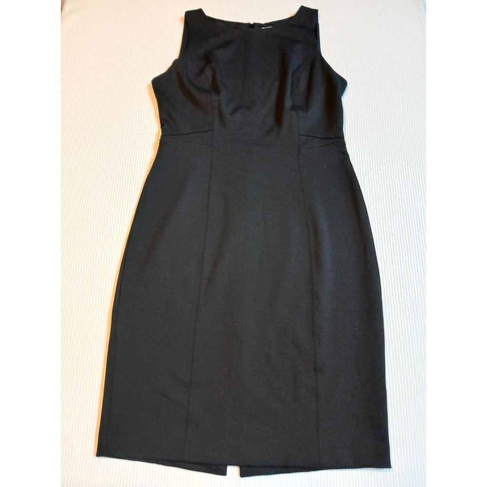 White House Black Market Sz 10 Sheath Dress Black Fitted NWOT Little Black Dress